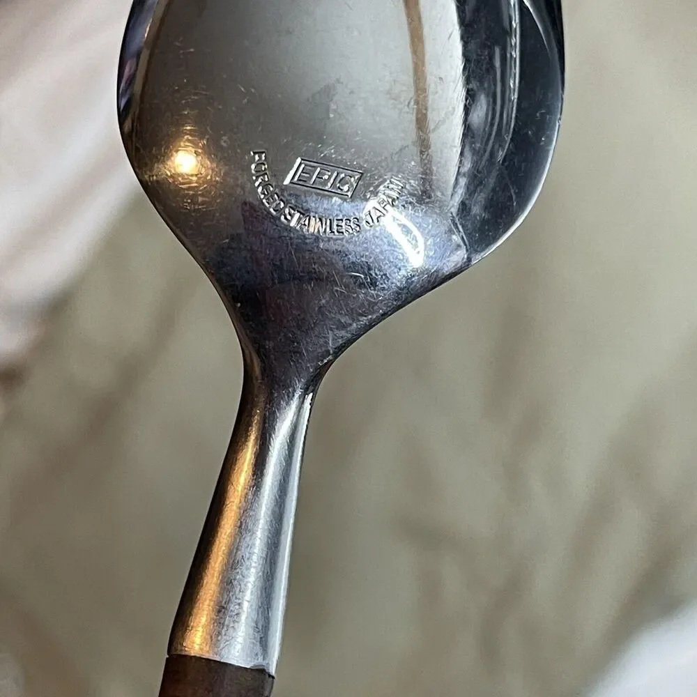 (1) Vintage Epic Forged Stainless Steel Japan Flatware TABLESPOON‎ Spoon Canoe